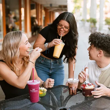 Group of people enjoying Bahia Bowls